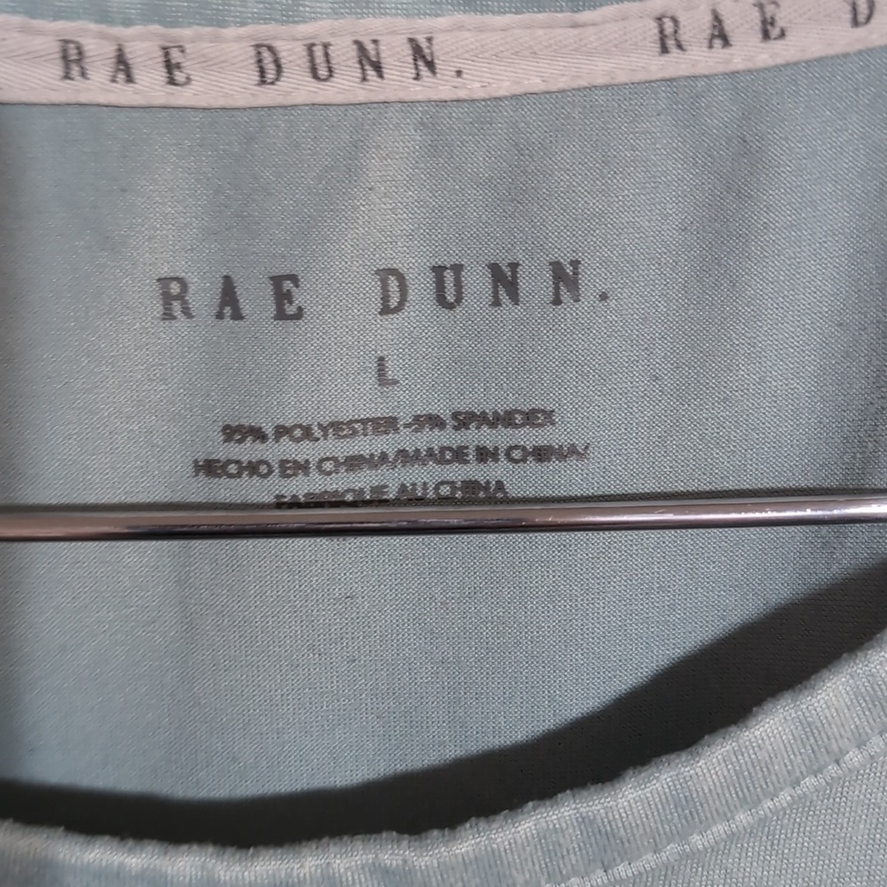 Rae Dunn Hot Mess Light Teal Cheetah Print Lounge Set Size Large - Picture 2 of 8